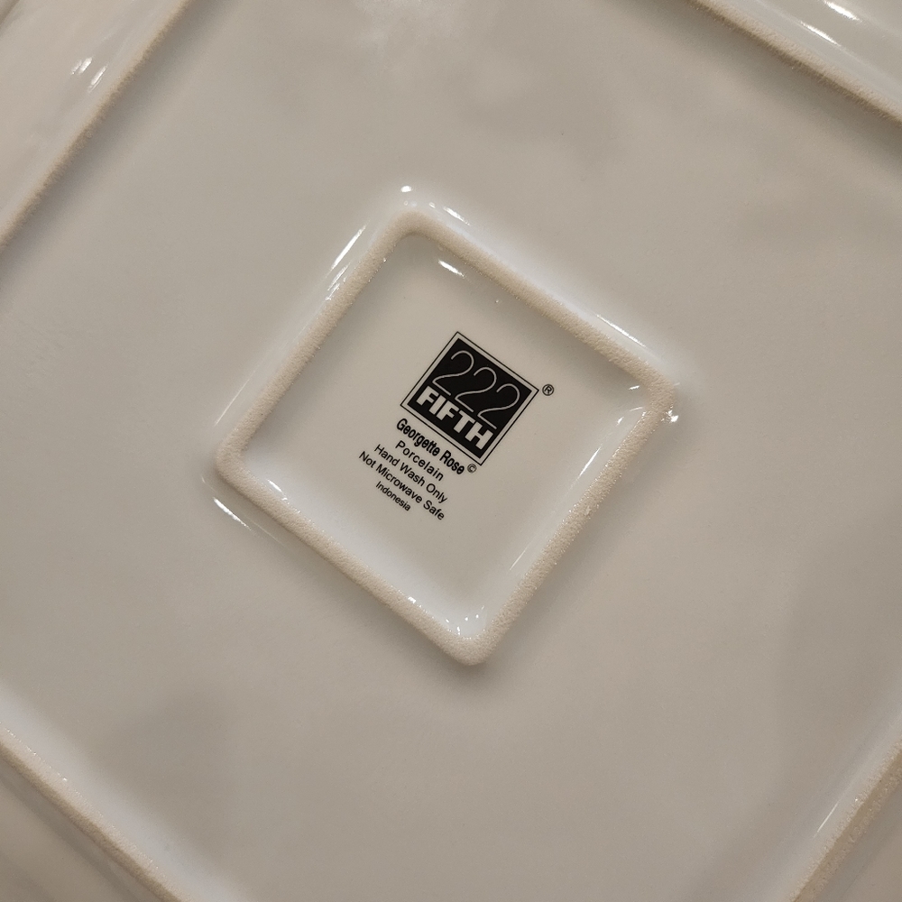 222 Fifth Georgette Rose Dinner Plates - Picture 5 of 5